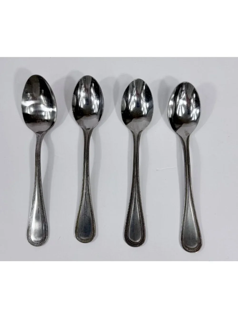 Set Of 4 Nantucket Distributing Christmas Tree Shops Stainless Steel Teaspoons W